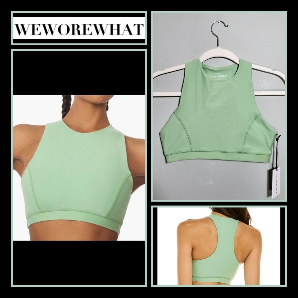 NWT WEWOREWHAT Sports Bra | Size Small | High Neck | Cropped Top